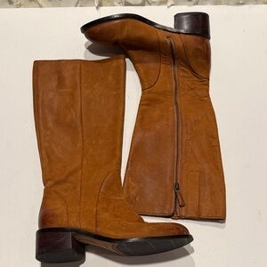 Cole Haan Tan Leather Heeled Boots